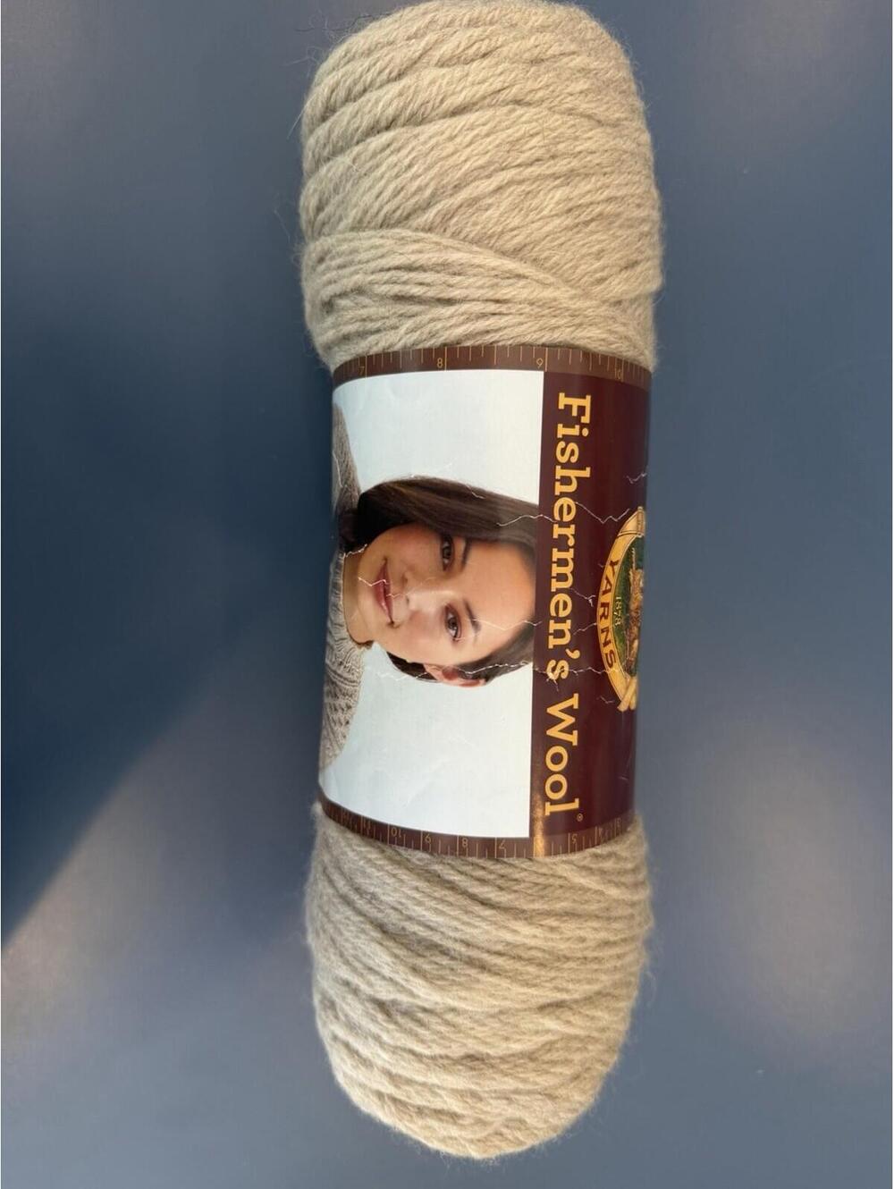 Lion Brand Fishermans Wool Oatmeal 8oz 465 Yards 100% Pure Virgin Wool New